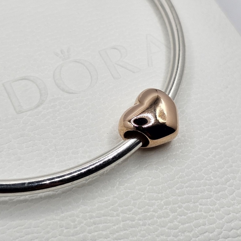 ❤️Authentic Pandora ⭐️RETIRED⭐️ ROSE HEART CHARM - Picture 4 of 6